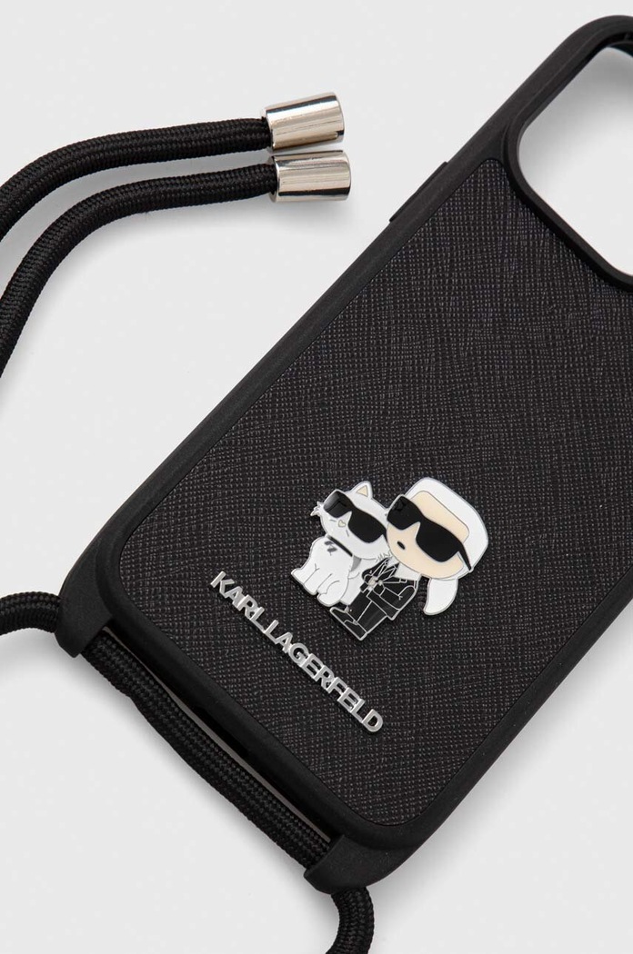 Accesorii Karl Lagerfeld Husă pentru telefon iPhone 15 Pro Max 6.7" KLHCP15XSAKCPSK negru