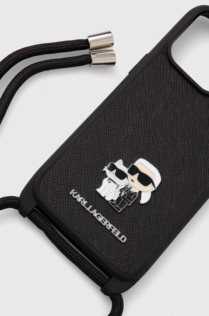 Accesorii Karl Lagerfeld Husă pentru telefon iPhone 15 Pro Max 6.7" KLHCP15XSAKCPSK negru