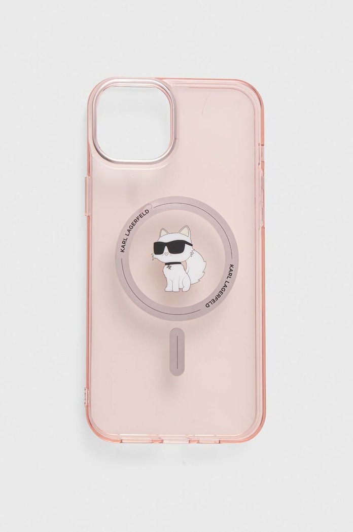 Puzdro na mobil Karl Lagerfeld iPhone 15 Plus / 14 Plus 6.7" na mobil ružová KLHMP15MHFCCNOP