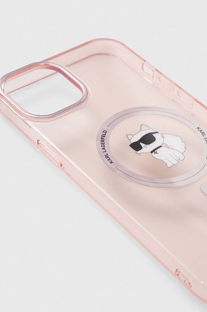 Puzdro na mobil Karl Lagerfeld iPhone 15 Plus / 14 Plus 6.7" KLHMP15MHFCCNOP ružová AA00