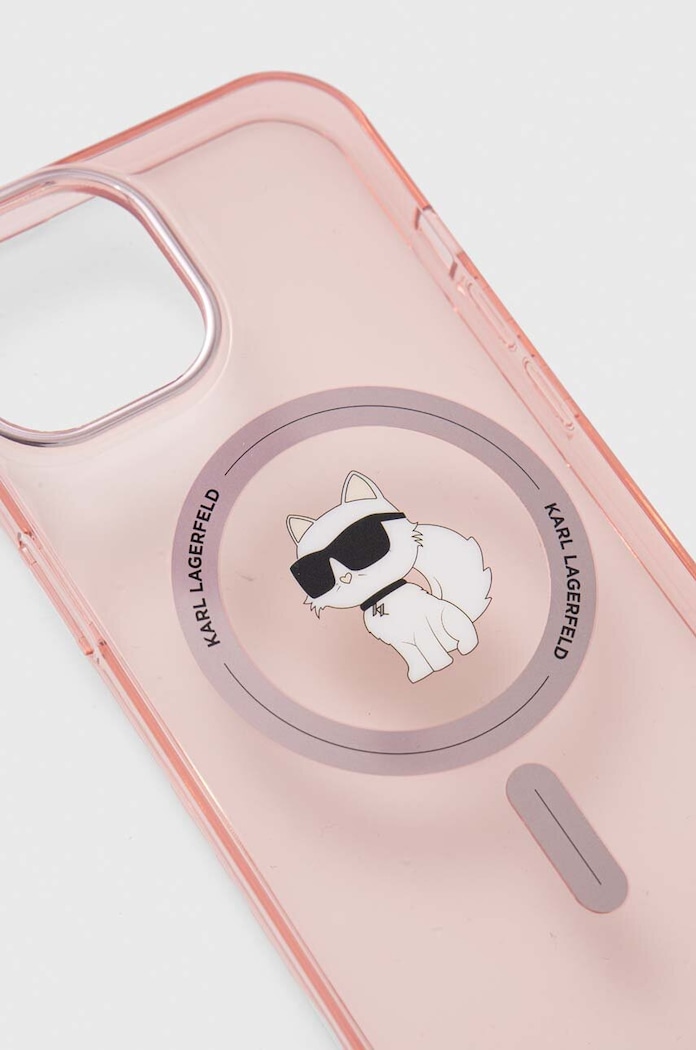 Obal na telefon Karl Lagerfeld iPhone 15 / 14 / 13 6.1" KLHMP15SHFCCNOP růžová AA00
