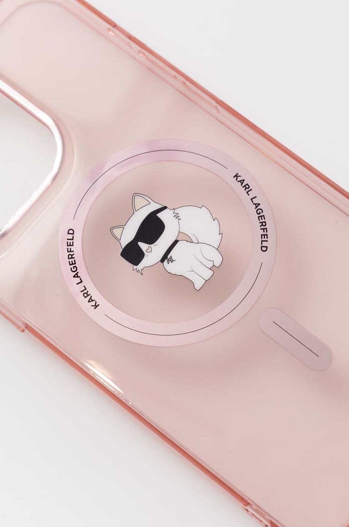 Obal na telefon Karl Lagerfeld iPhone 15 Pro Max 6.7" KLHMP15XHFCCNOP růžová AA00