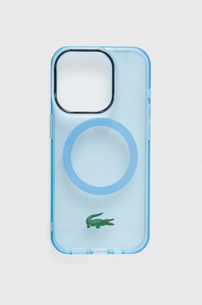 Obal na telefon Lacoste iPhone 15 Pro 6.1" na mobil modrá LCHMP15LULOLB