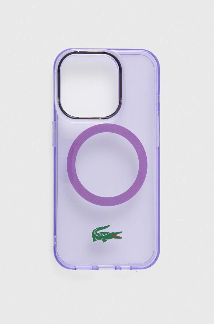 Puzdro na mobil Lacoste iPhone 15 Pro 6.1" na mobil fialová LCHMP15LULOU