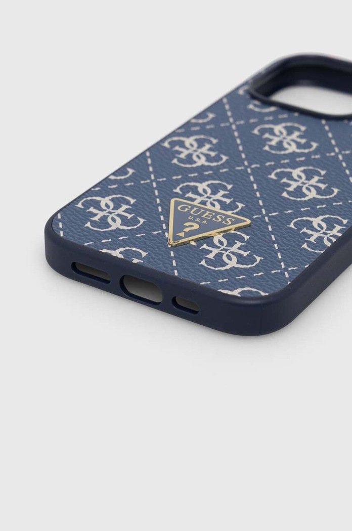 Guess Etui na telefon iPhone 15 Pro 6.1" GUHCP15LPG4GPB niebieski AA00