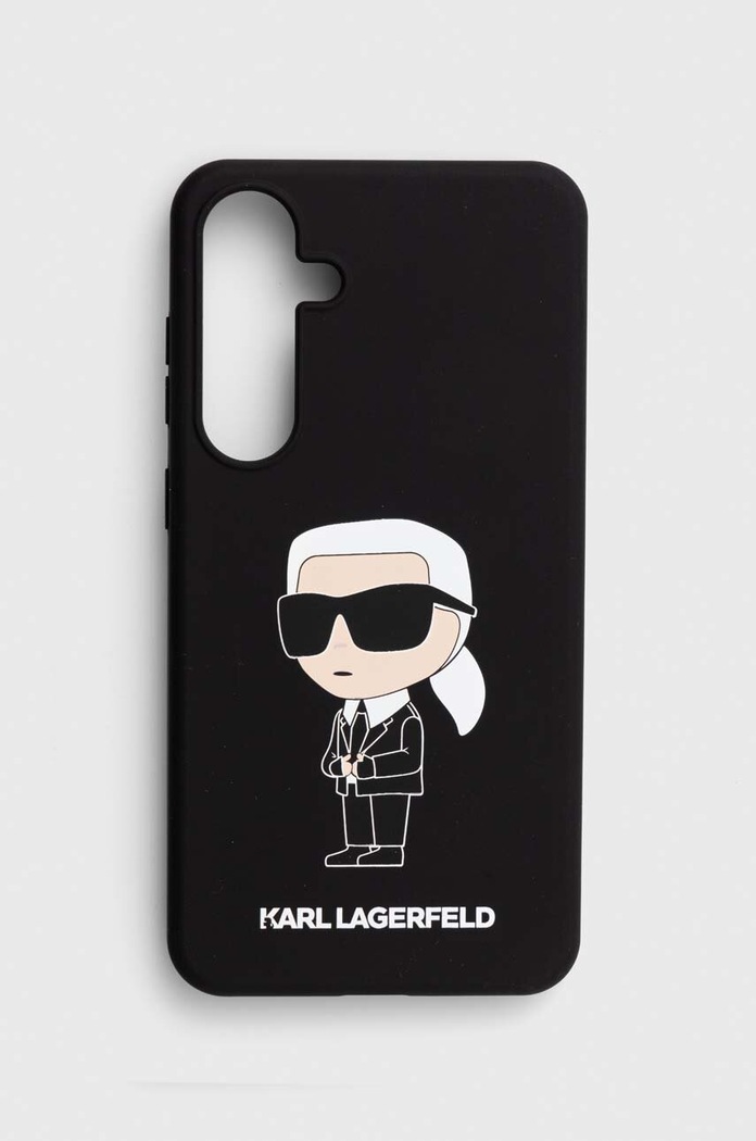 Puzdro na mobil Karl Lagerfeld S24+ S926 na mobil čierna KLHCS24MSNIKBCK
