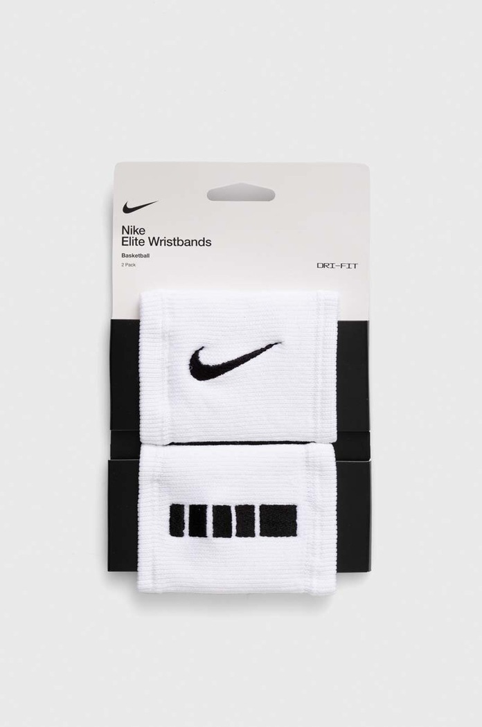 Nike opaski na nadgarstek 2-pack trening biały N.100.6700.101