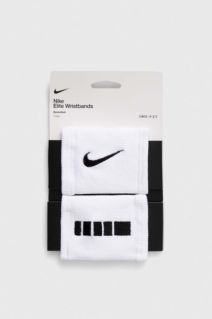 Nike opaski na nadgarstek 2-pack trening biały N.100.6700.101