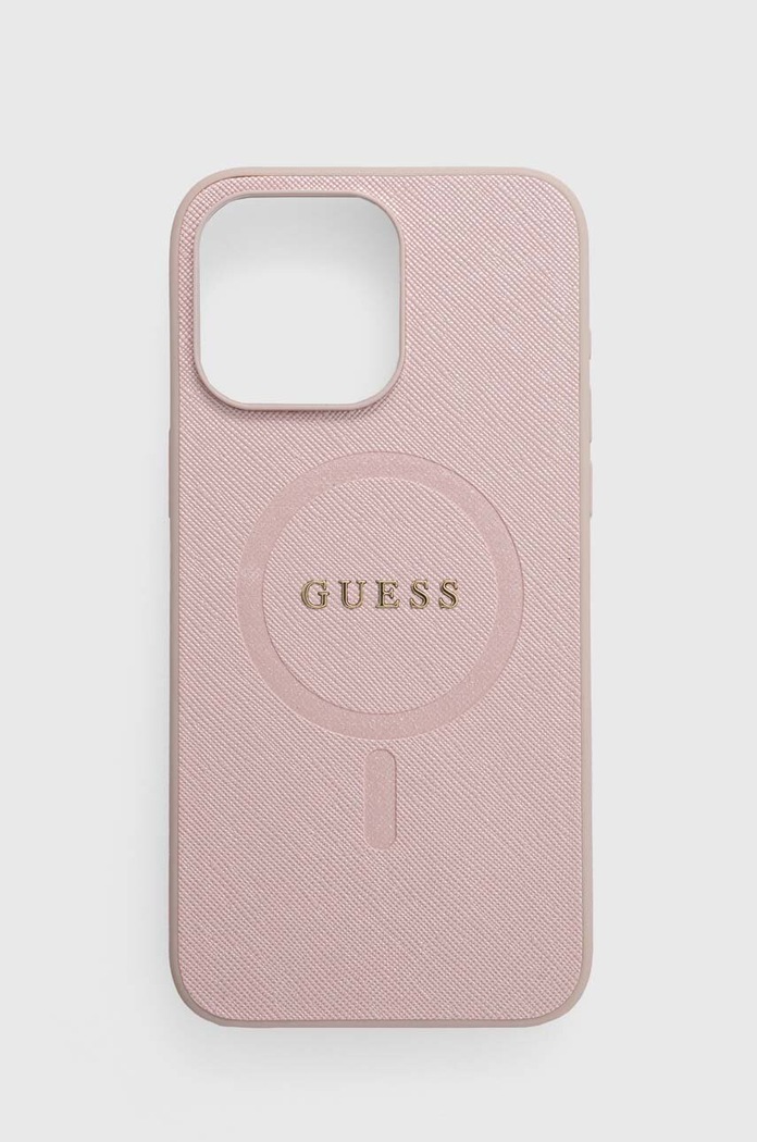 Guess Etui na telefon iPhone 15 Pro Max 6.7" różowy GUHMP15XPSAHMCP