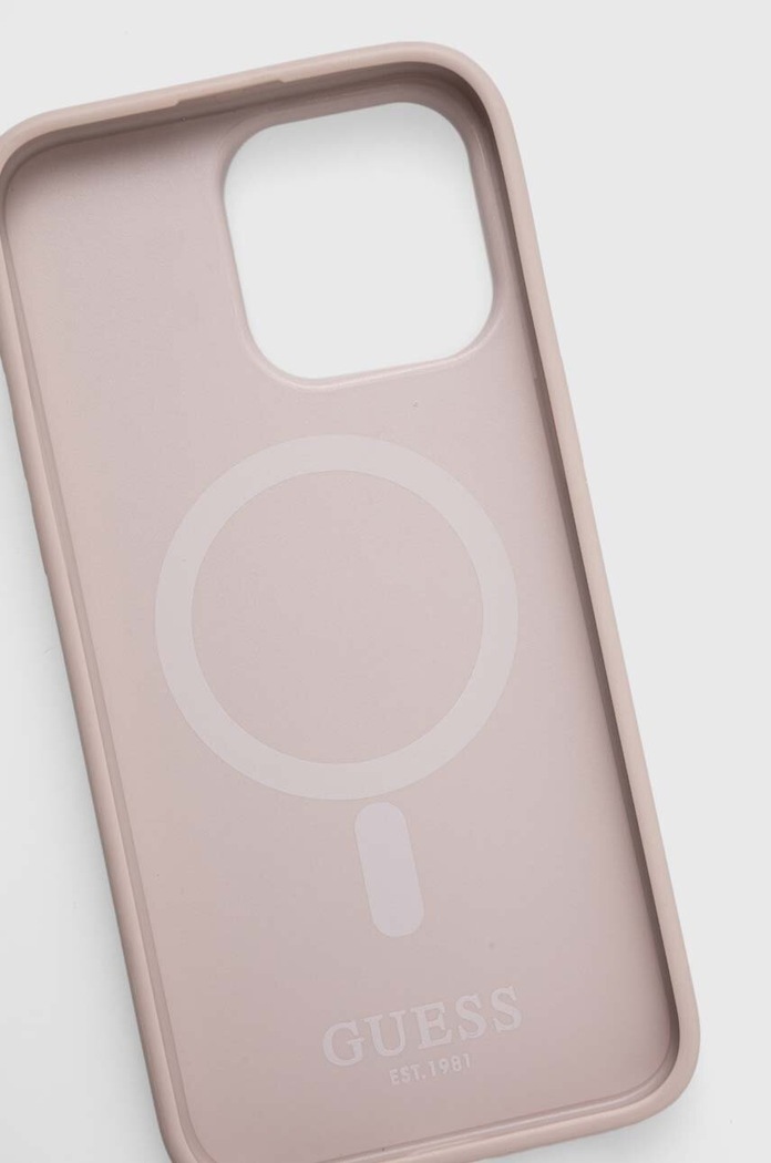Guess Etui na telefon iPhone 15 Pro Max 6.7" GUHMP15XPSAHMCP różowy AA00