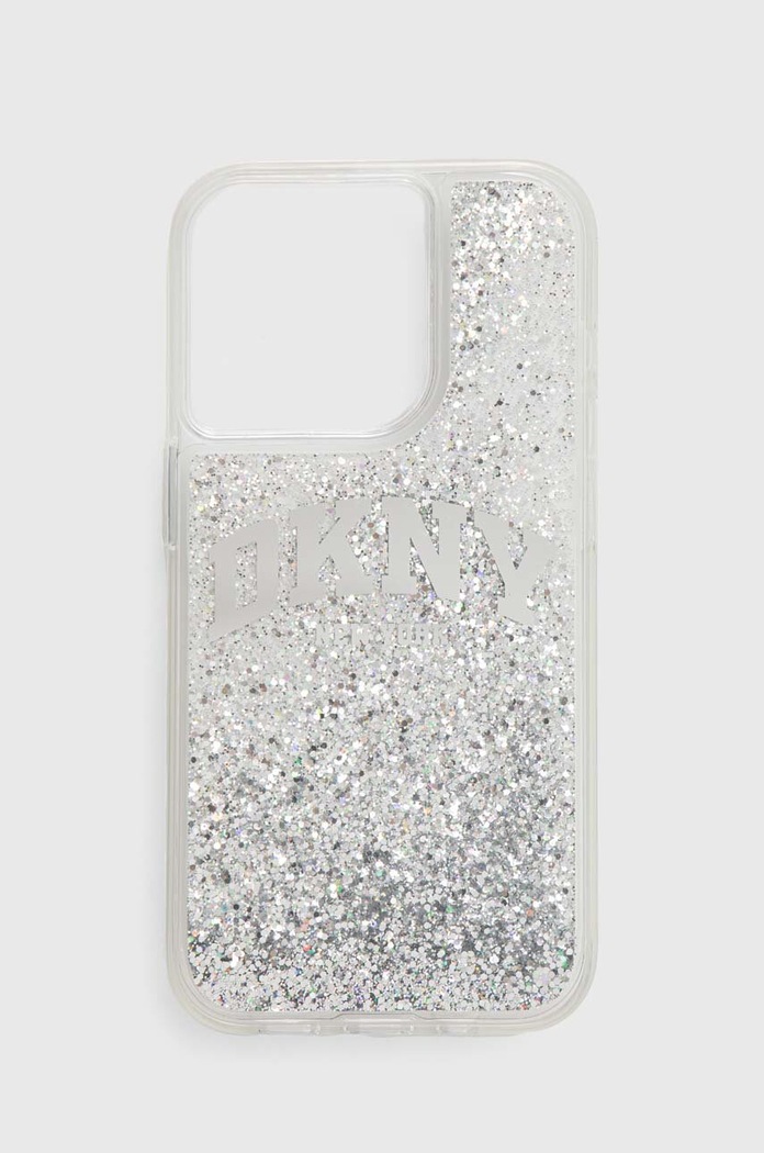 Obal na telefon Dkny iPhone 15 Pro 6.1" potisk bílá DKHCP15LLBNAET