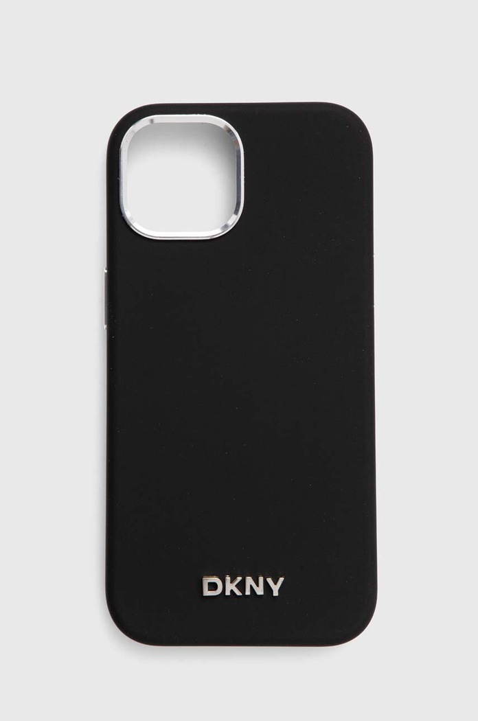 Obal na telefon Dkny iPhone 15 / 14 / 13 6.1" potisk černá DKHMP15SSMCHLK
