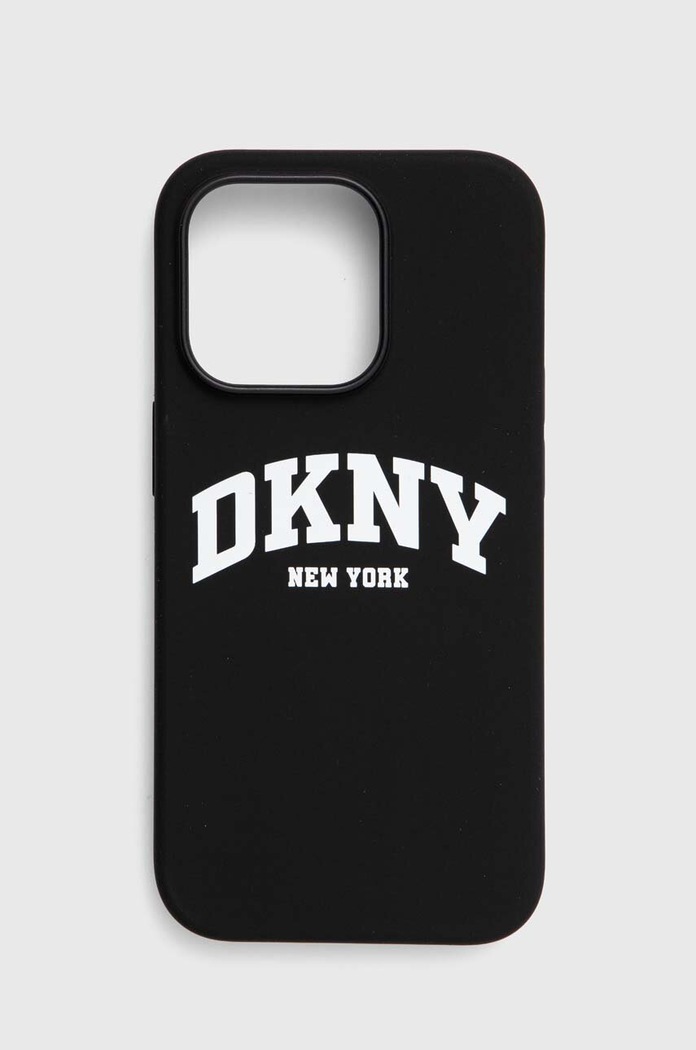 Obal na telefon Dkny iPhone 14 Pro 6.1" potisk černá DKHMP14LSNYACH