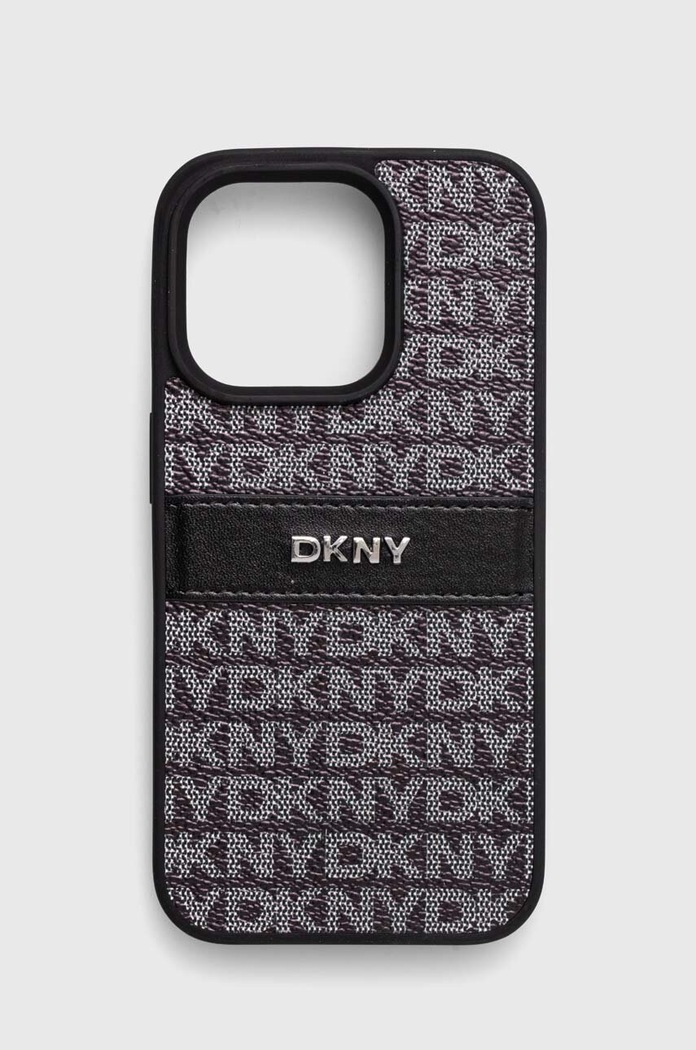 Puzdro na mobil Dkny iPhone 15 Pro 6.1 na mobil čierna DKHCP15LPRTHSLK