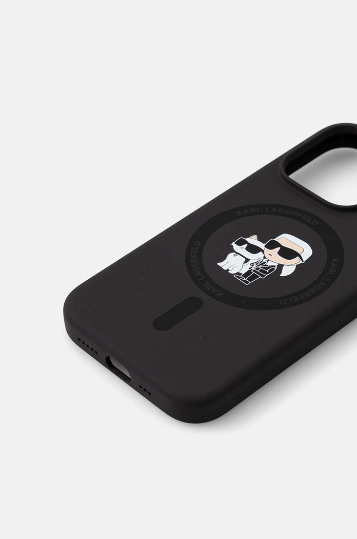 Karl Lagerfeld Husă pentru telefon iPhone 15 Pro 6.1 KLHMP15LSCMKCRHK negru AA00