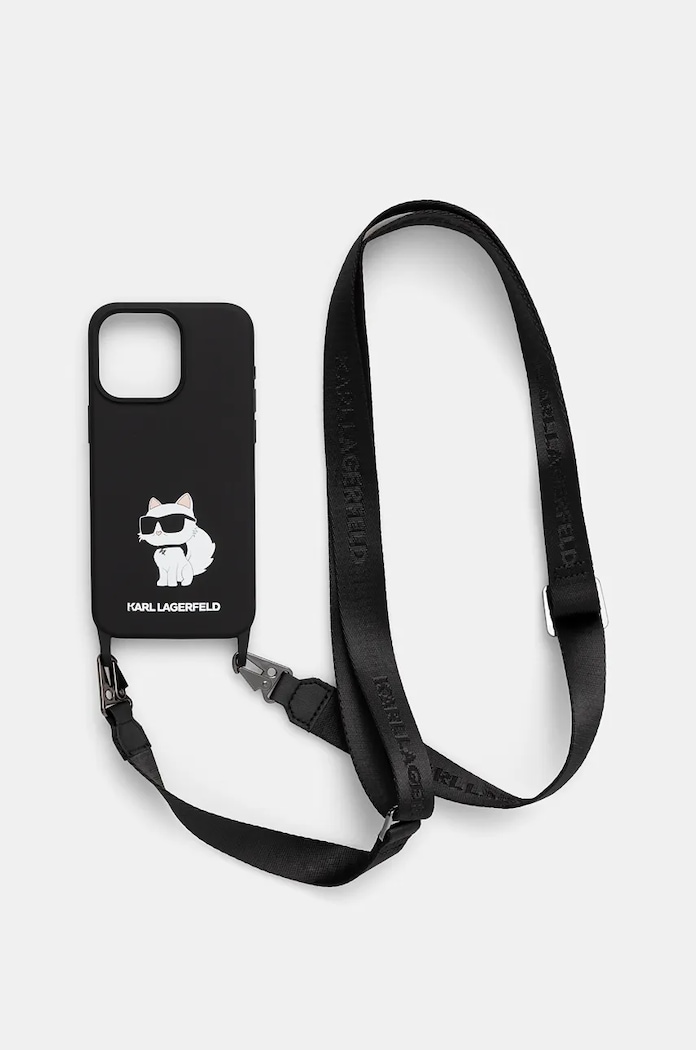 Karl Lagerfeld husă pentru telefon iPhone 15 Pro Max 6.7" KLHCP15XSCBSCNK negru AA00