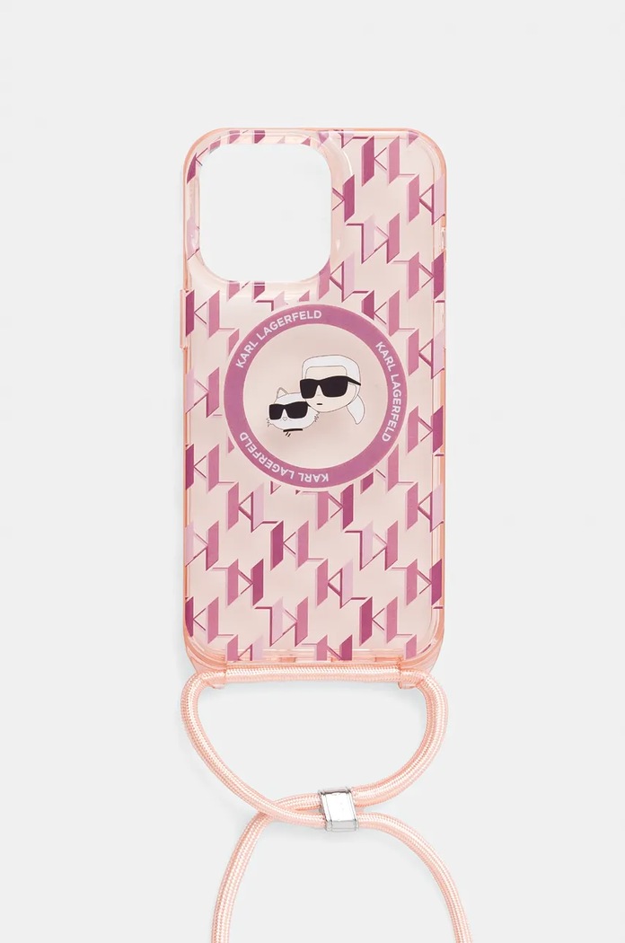 Karl Lagerfeld husă pentru telefon iPhone 15 Pro Max 6.7" pentru telefon roz KLHMP15XHCKCKLCP