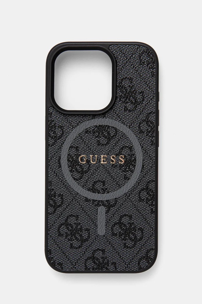 Guess telefon tok iPhone 16 Pro 6.3 telefonhoz fekete GUHMP16LG4GFRK