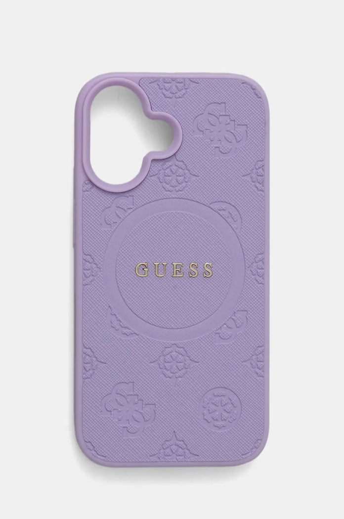 Puzdro na mobil Guess iPhone 16 6.1 na mobil fialová GUHMP16SPSAPSMEU
