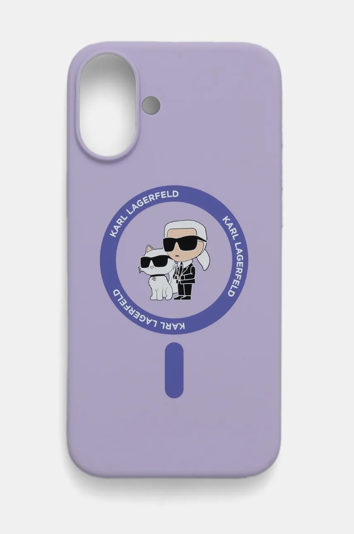 Karl Lagerfeld Husa pentru telefon iPhone 16 Plus 6.7 pentru telefon violet KLHMP16MSCMKCRHU