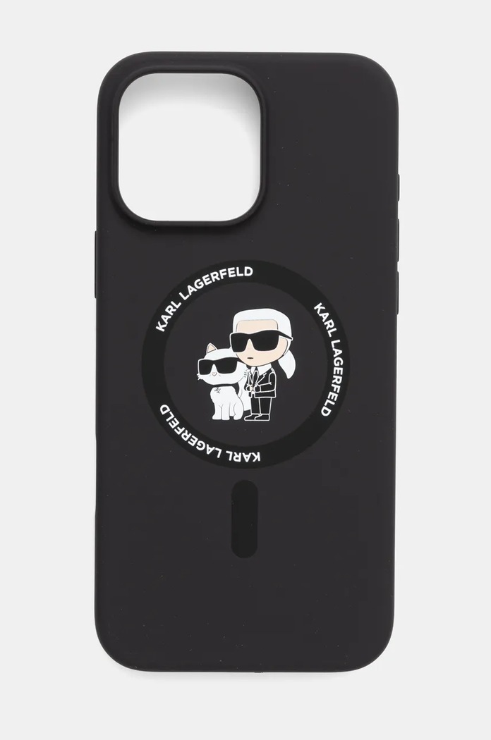 Puzdro na mobil Karl Lagerfeld iPhone 16 Pro Max 6.9 na mobil čierna KLHMP16XSCMKCRHK