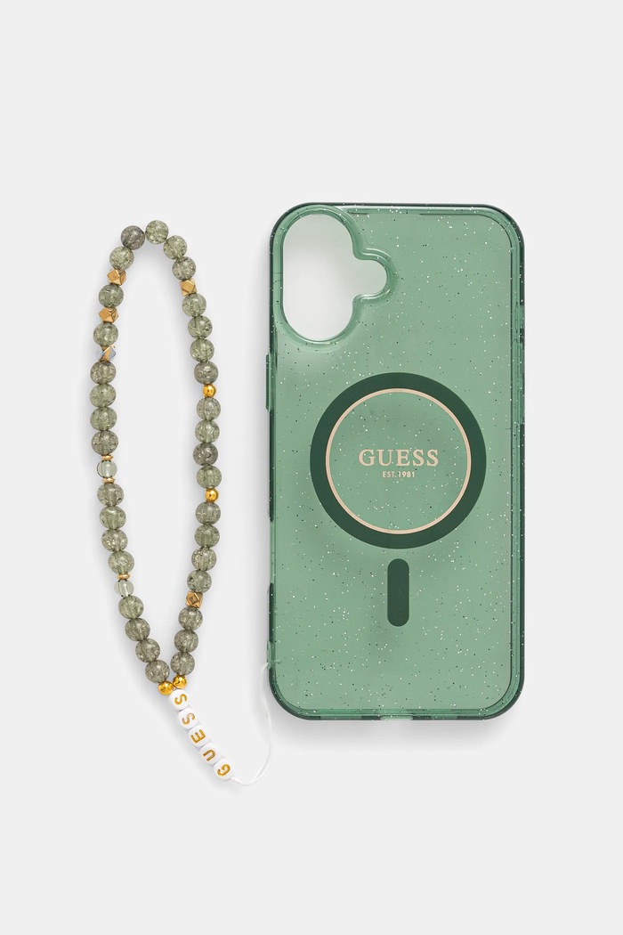 Guess Etui za telefon Guess iPhone 16 Plus 6.7 zelena GUHMP16MHGCRELSA