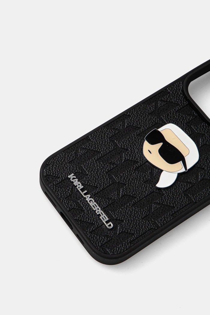 Etui za telefon Karl Lagerfeld iPhone 16 Pro 6.3 KLHCP16LPGKLKIPK crna AA00