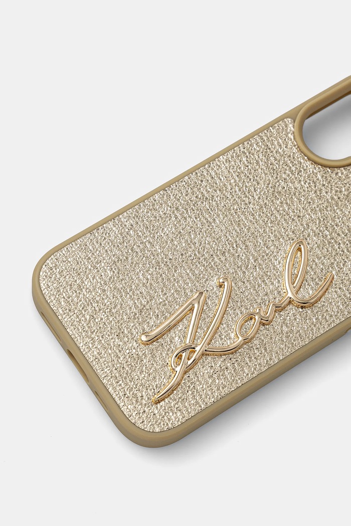 Obal na telefon Karl Lagerfeld iPhone 16 6.1 KLHCP16SPFMFBKMD zlatá AA00