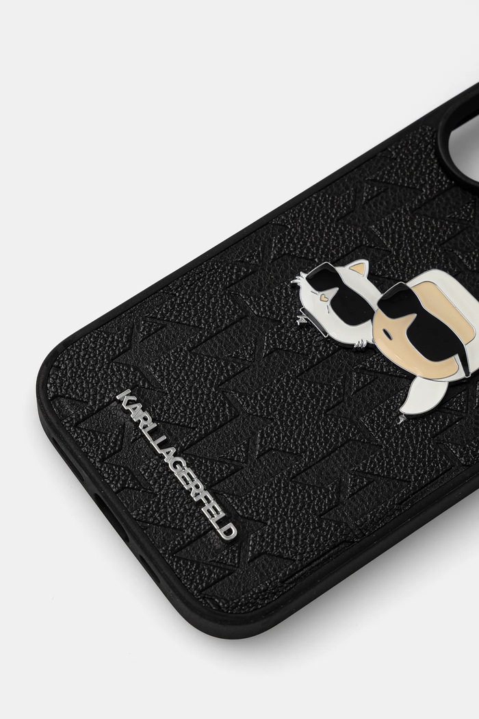 Obal na telefon Karl Lagerfeld iPhone 16 6.1 KLHCP16SPGKLKCPK černá AA00