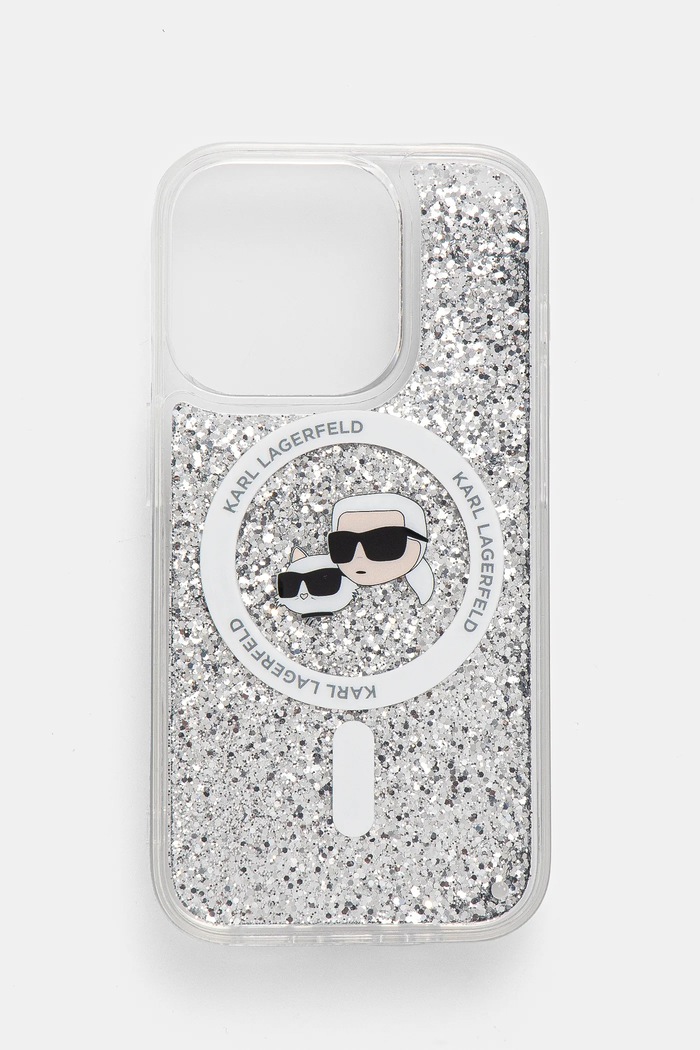 Obal na telefon Karl Lagerfeld iPhone 15 Pro 6.1 potisk průhledná KLHMP15LLGKCSGH