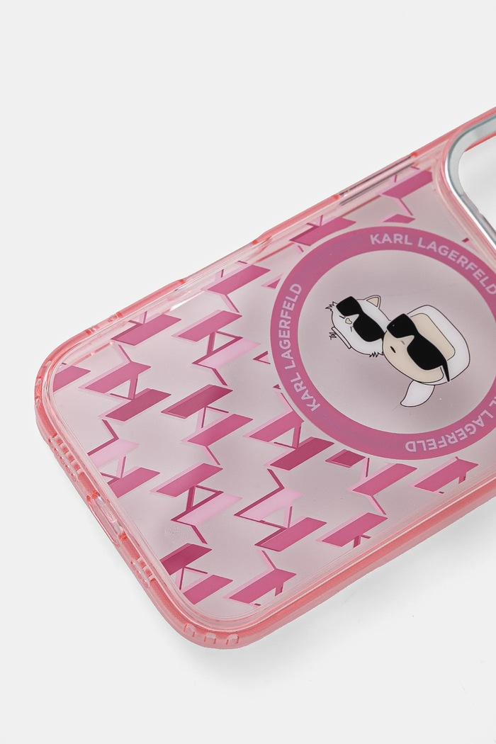 Obal na telefon Karl Lagerfeld iPhone 16 Pro 6.3 KLHMP16LHMCKMHP růžová AA00