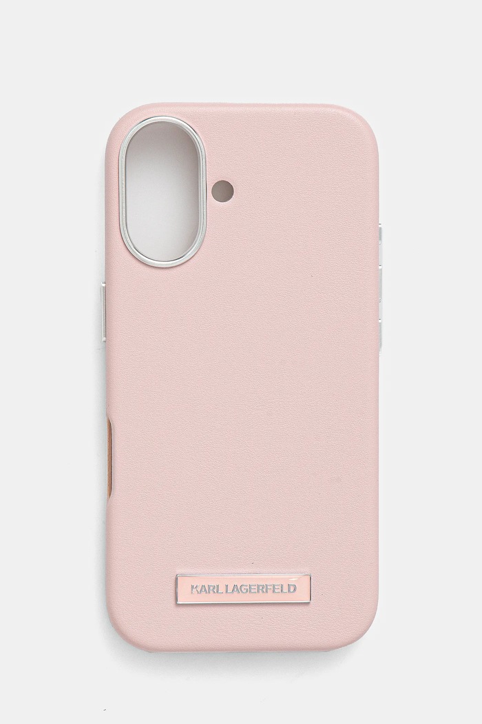 Obal na telefon Karl Lagerfeld iPhone 16 6.1 na mobil růžová KLHMP16SPGMSRPP