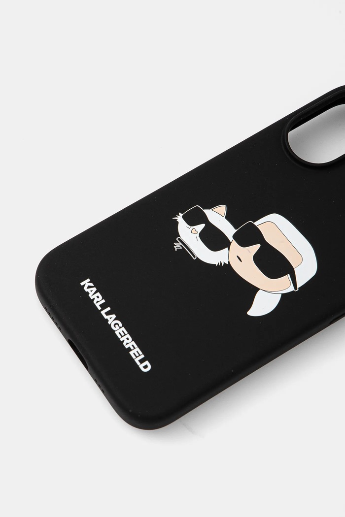 Puzdro na mobil Karl Lagerfeld iPhone 16 6.1 KLHMP16SSKCHPPLK čierna AA00