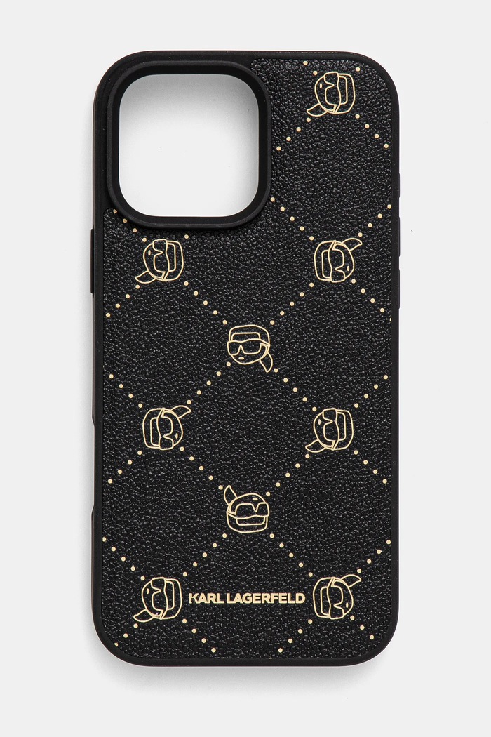 Obal na telefon Karl Lagerfeld iPhone 16 Pro Max 6.9 na mobil černá KLHMP16XPGKHPHK