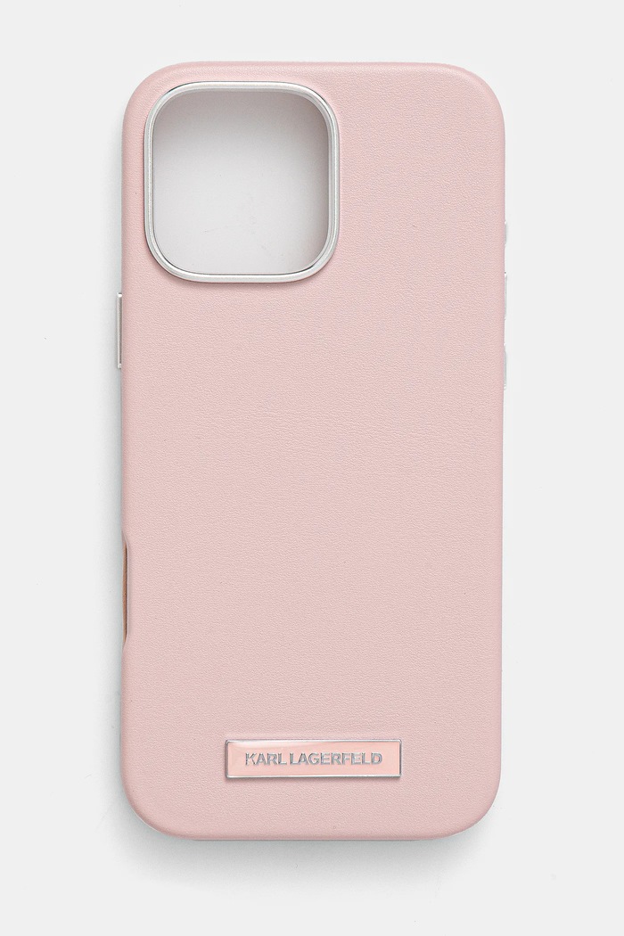 Karl Lagerfeld Etui pentru telefon iPhone 16 Pro Max 6.9 roz KLHMP16XPGMSRPP