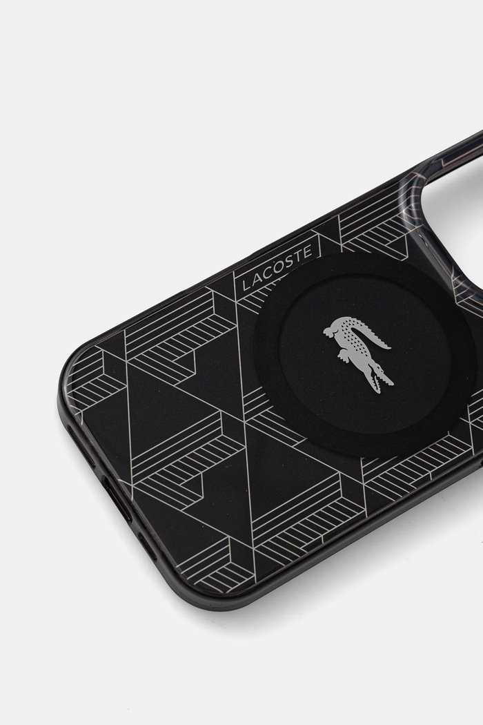 Lacoste husă pentru telefon iPhone 16 Pro 6.3 LCHMP16LUBSK negru AA00
