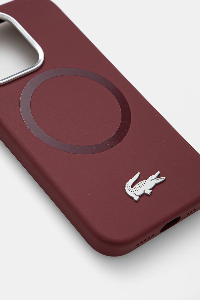 Puzdro na mobil Lacoste iPhone 15 Pro 6.1 LCHMP15LSMAR burgundské AA00
