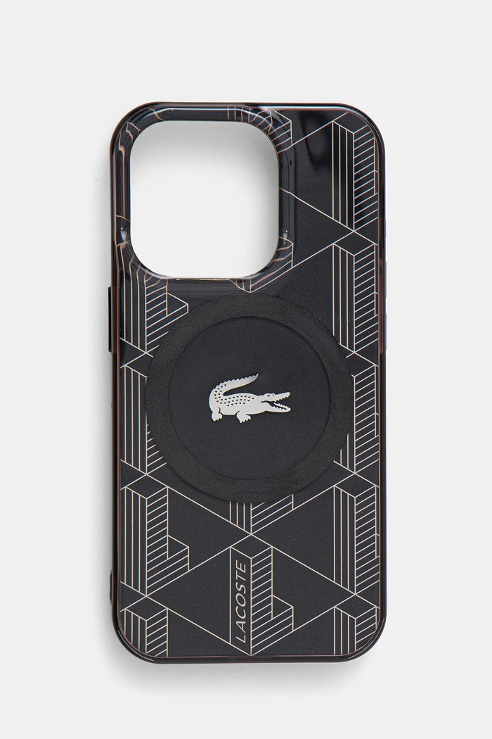 Θήκη κινητού Lacoste iPhone 15 Pro 6.1 για τηλέφωνο μαύρο LCHMP15LUBSK