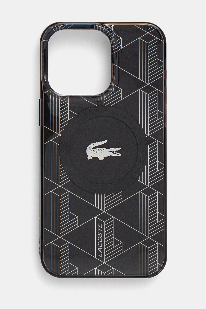 Lacoste husa pentru telefon iPhone 15 Pro Max 6.7 pentru telefon negru LCHMP15XUBSK