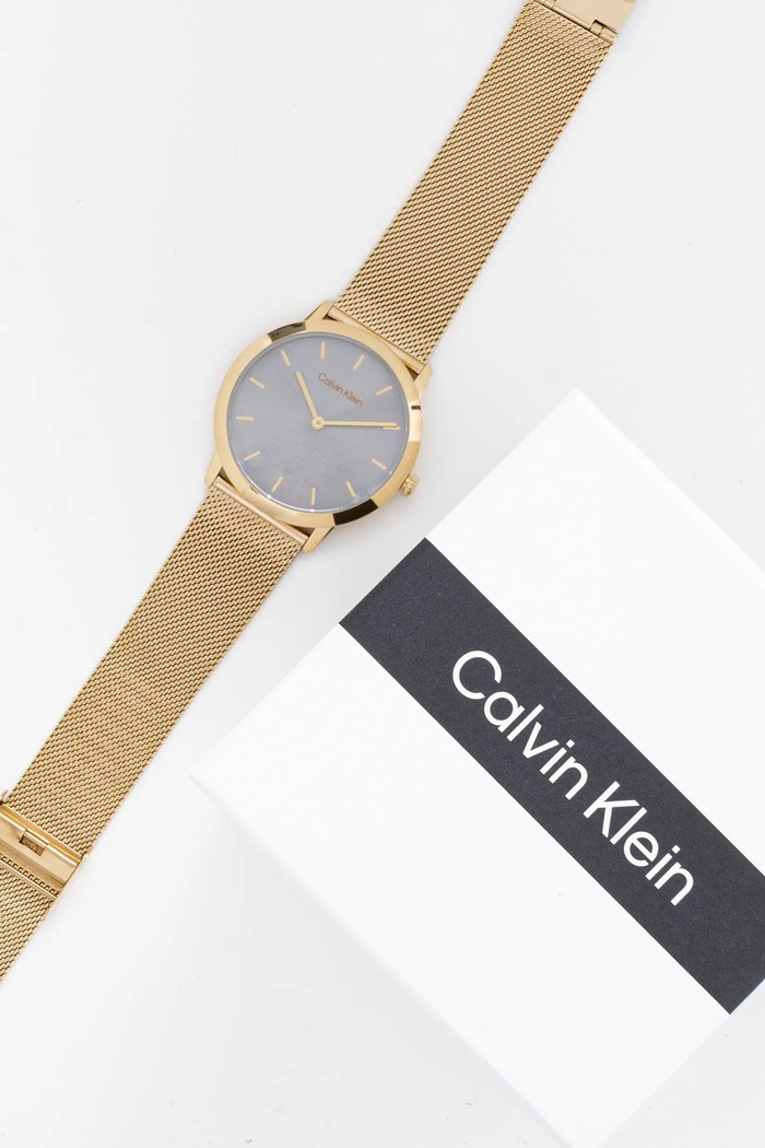 Doplňky Hodinky Calvin Klein 25300003 zlatá