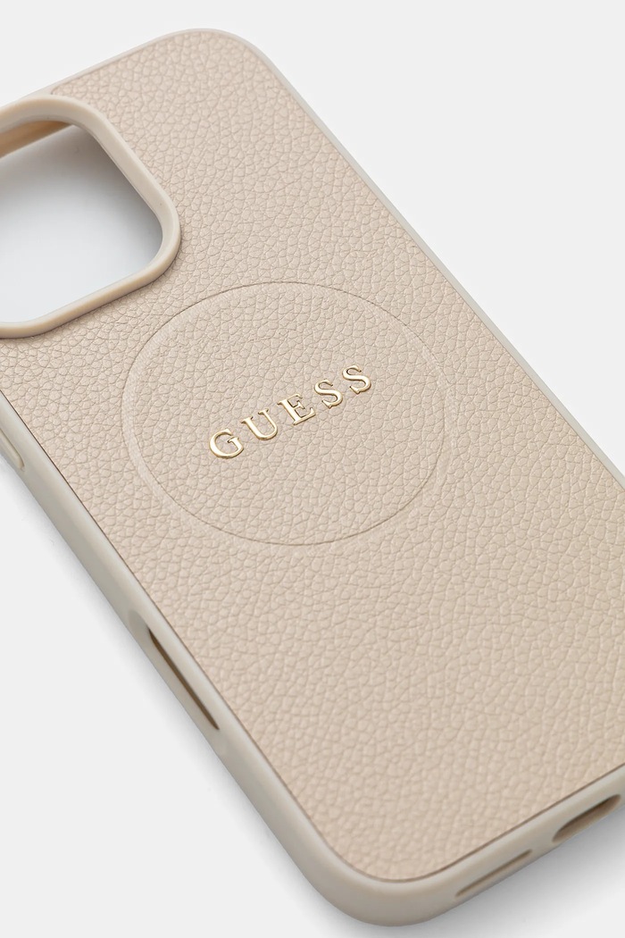 Guess etui na telefon iPhone 16 Pro Max 6.9 GUHMP16XPGHSMME beżowy AA00