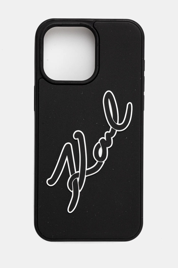 Кейс за телефон Karl Lagerfeld iPhone 15 Pro Max 6.7 за телефон черен KLHCP15X3DRKSDLK
