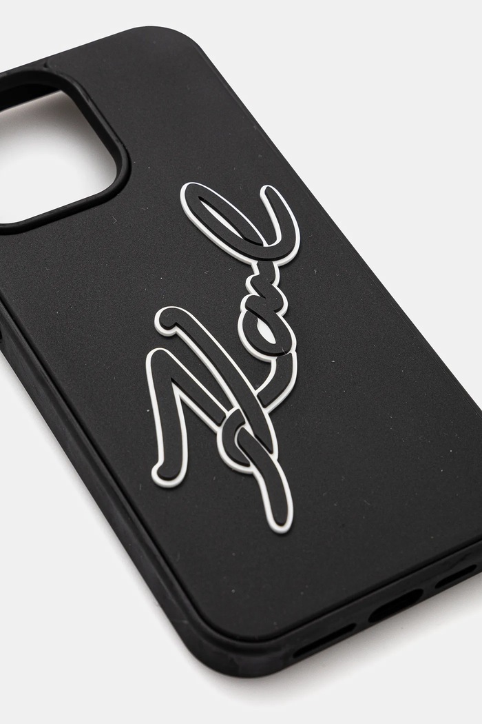 Кейс за телефон Karl Lagerfeld iPhone 15 Pro Max 6.7 KLHCP15X3DRKSDLK черен AA00