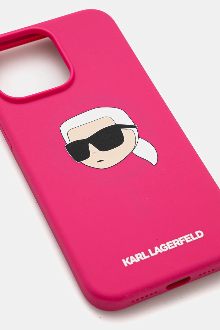 Obal na telefon Karl Lagerfeld iPhone 15 Pro Max 6.7 KLHMP15XSKHPPLF růžová AA00