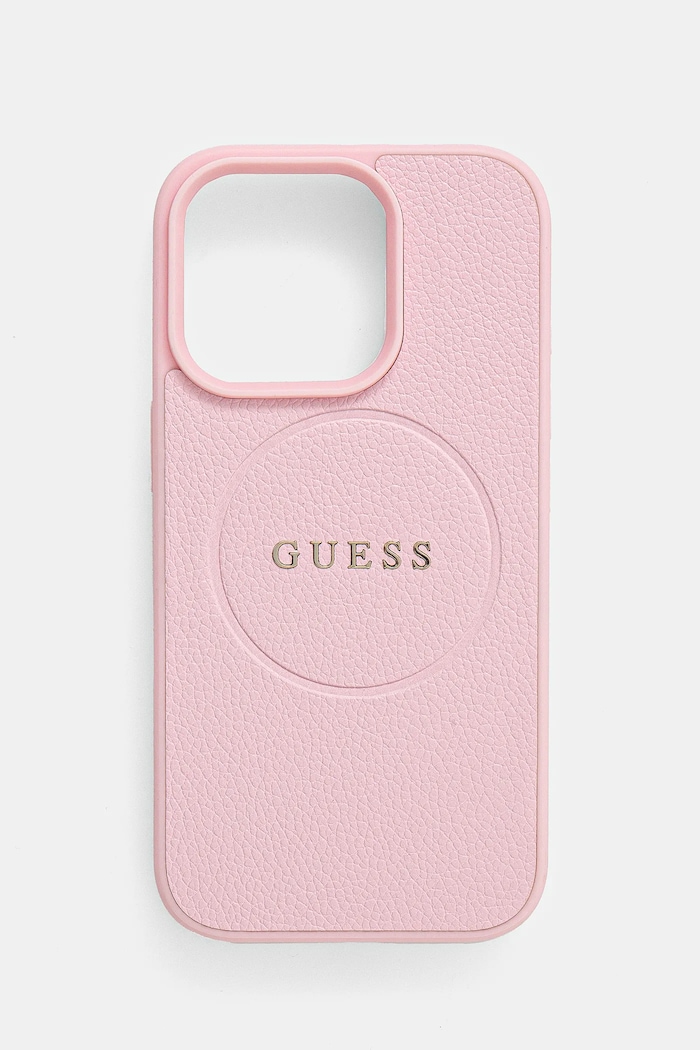 Guess Etui na telefon iPhone 16 Pro 6.3 różowy GUHMP16LPGHSMMP