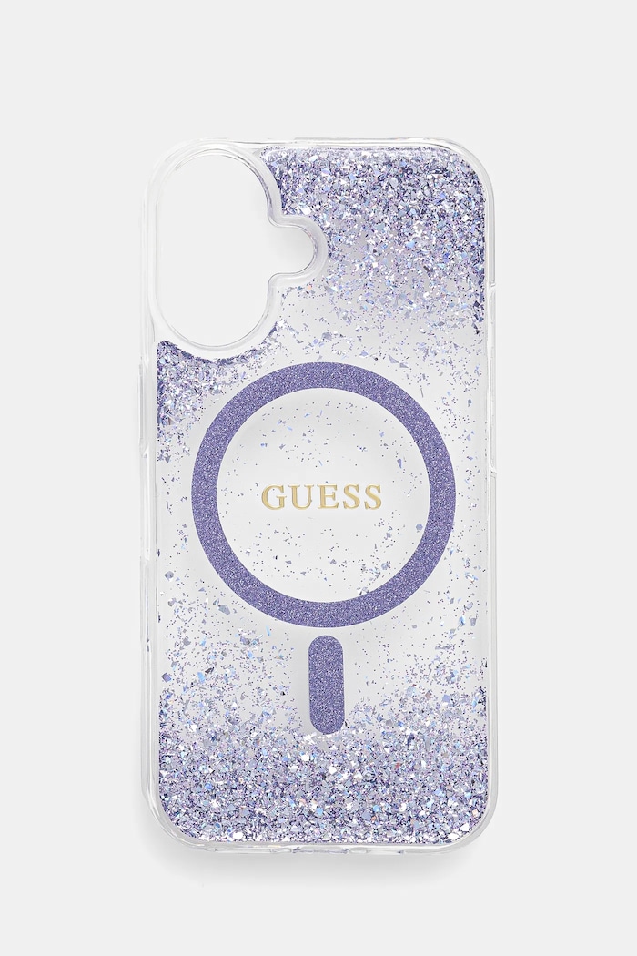 Obal na telefon Guess iPhone 16 na mobil fialová GUHMP16SRGRGEU