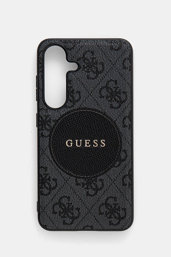 Puzdro na mobil Guess Samsung Galaxy S25 na mobil čierna GUHMS25SP4PGRSGK