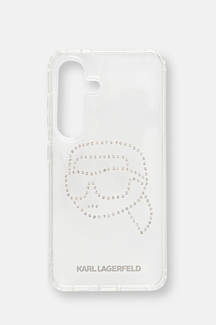 Obal na telefon Karl Lagerfeld Samsung Galaxy S25 nášivka průhledná KLHCS25SHKHDCELT