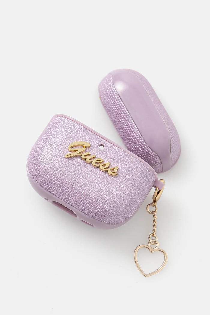 Guess pokrowiec na airpods 4 GUA4PGMCSU fioletowy AA00