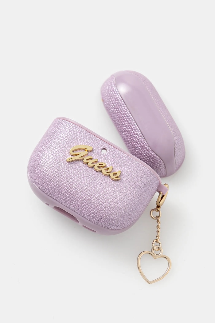 Guess pokrowiec na airpods 4 GUA4PGMCSU fioletowy AA00
